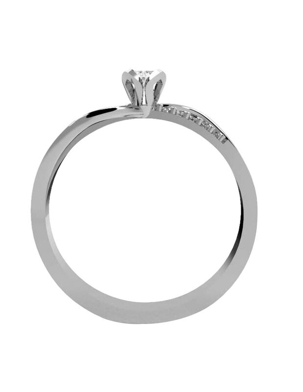 Anillo de Compromiso en Oro de 10K con Circonia... image number null