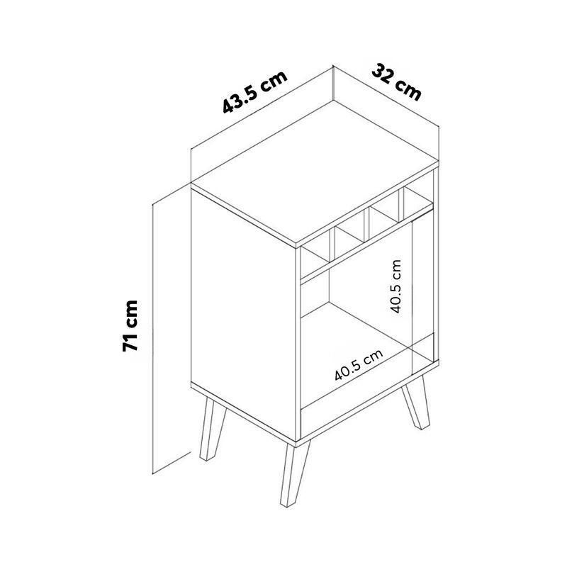 Mesa Auxiliar Bertolini RT3142 Negro image number null