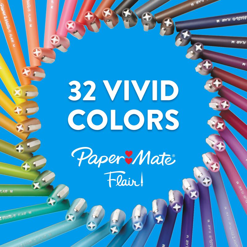 Bol&iacute;grafos Con Punta De Fieltro Paper Mate Flai... image number null