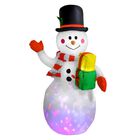 Inflable Navidad Muñeco Nieve 1.5m Decoracion Luz Led