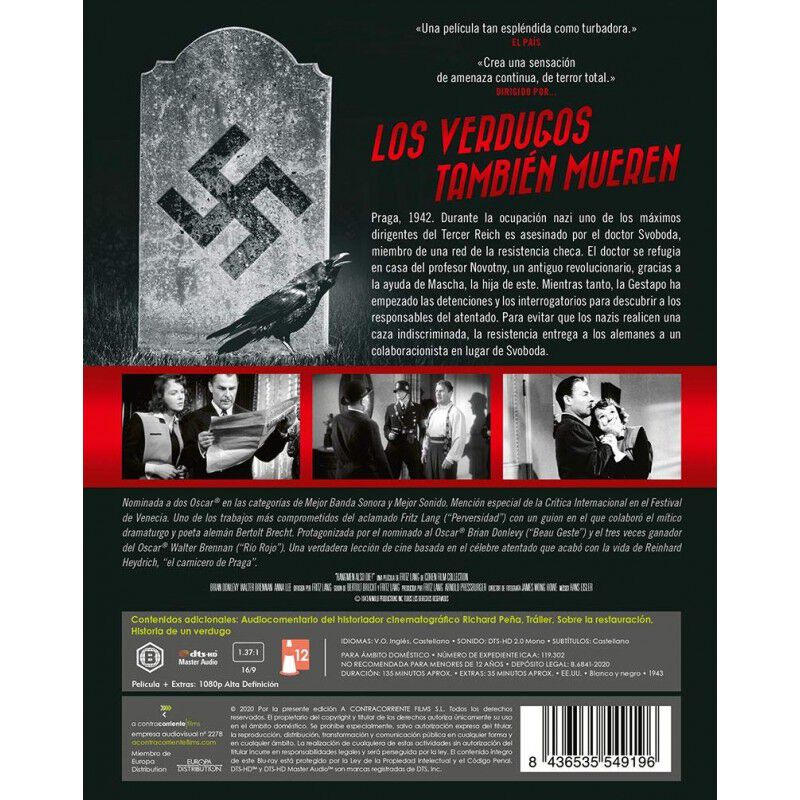 Los verdugos tambi&eacute;n mueren [Blu-ray] [Blu-ray] image number null