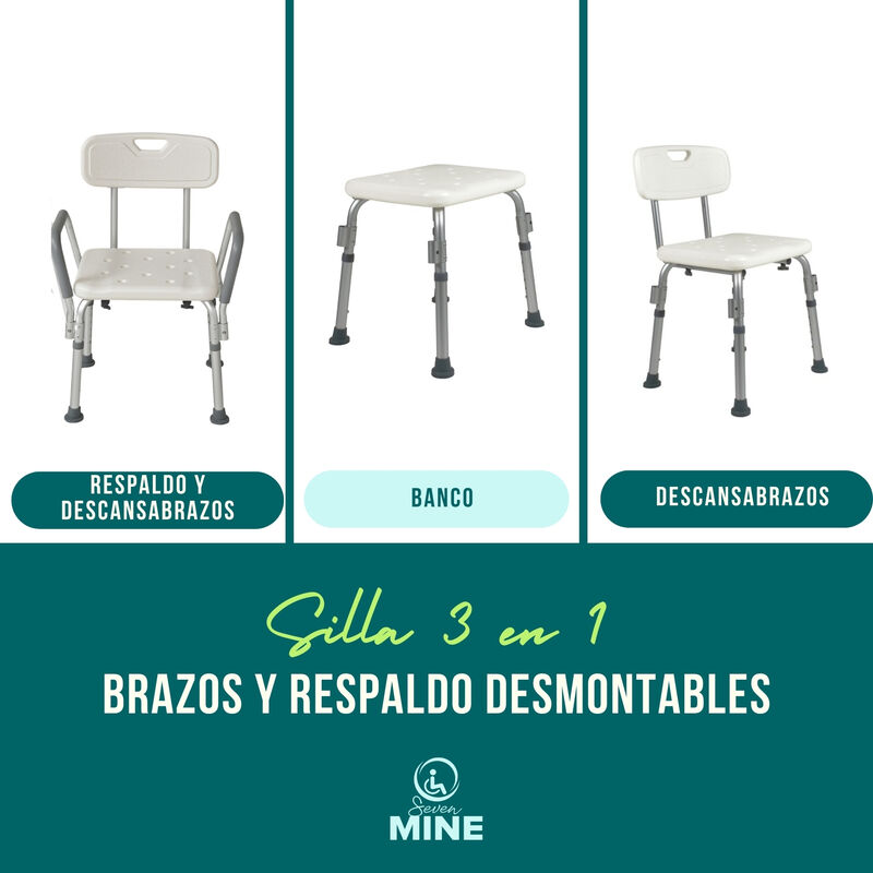 Silla para Baño Adulto Mayor con Almohadilla SM... image number null