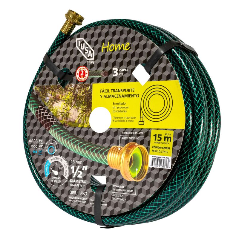 Manguera 15m Home Tricapa 1/2&rdquo; Con Conexiones D... image number null