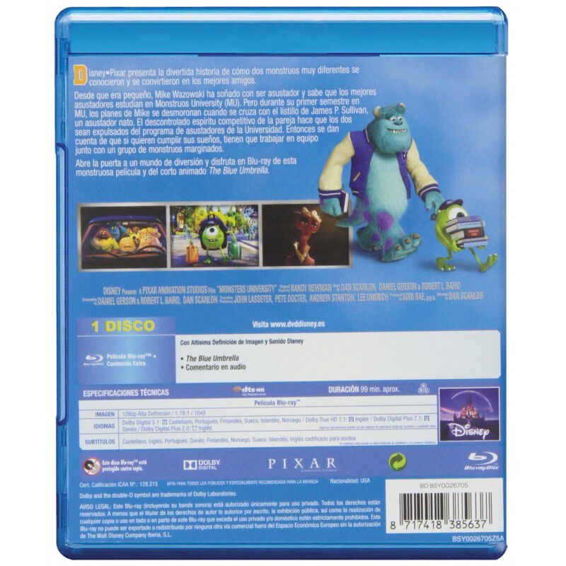 Universidad De Monstruos (blu-ray) image number null