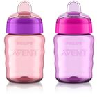 Vaso Para Sorbos Avent My Easy Soft Spout, 270 Ml, Color Rosa Y Morado (paquete De 2)