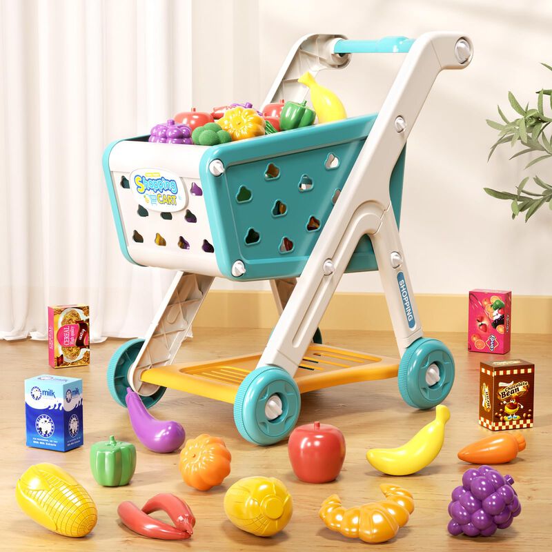 Set De Carrito De Compras Para Ni&ntilde;os Jovow Con ... image number null