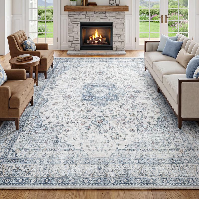 Alfombra Fmfunctex 244x254 Cm Azul Vintage Lava... image number null