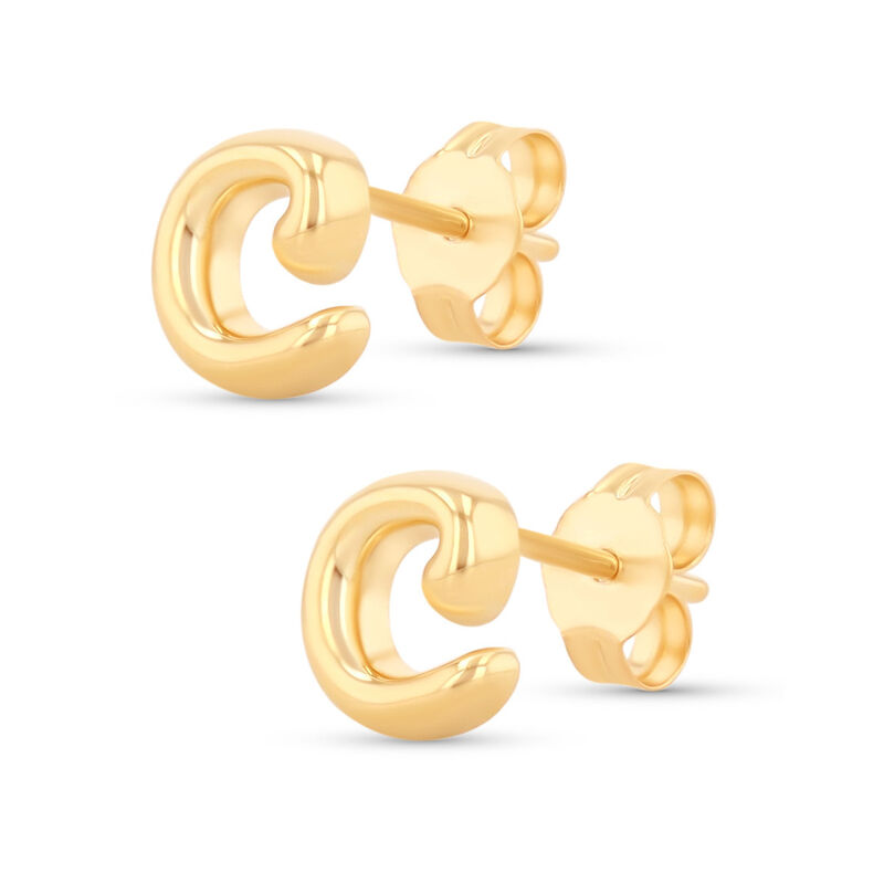 Aretes De Oro Amarillo De 10K (Letra C) image number null