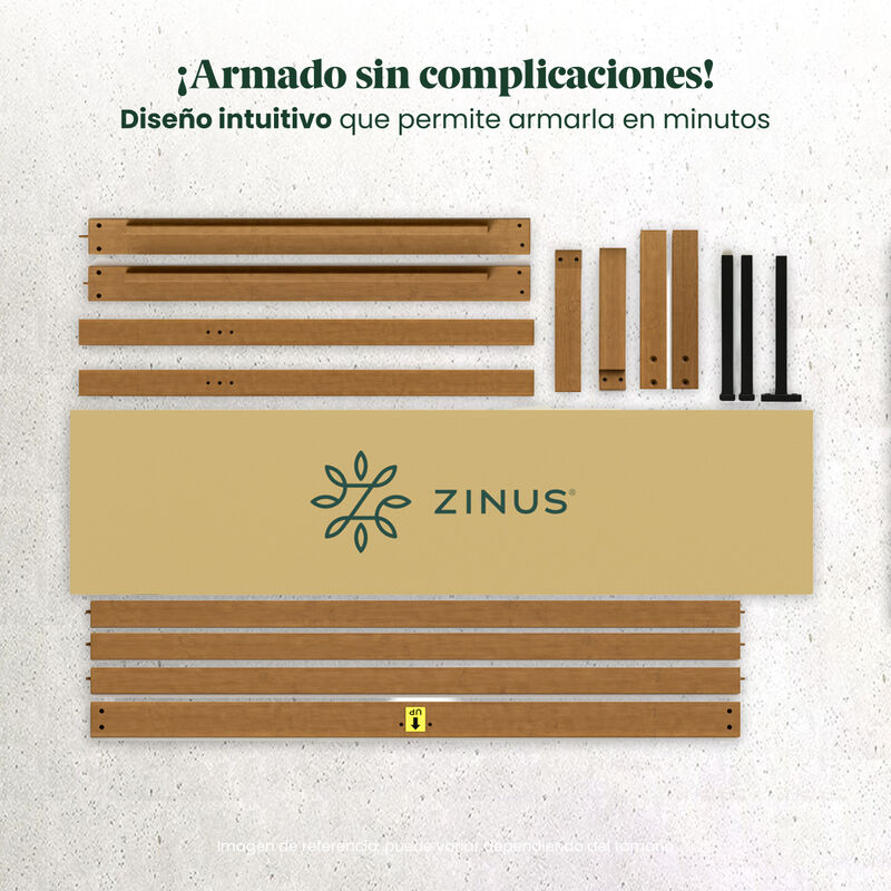 Zinus | Leah | Base De Cama Individual De Bamb&uacute;... image number null