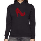 Sudadera Con Capucha Word Art Para Mujer - Tac&oacute;n Alto - Negro