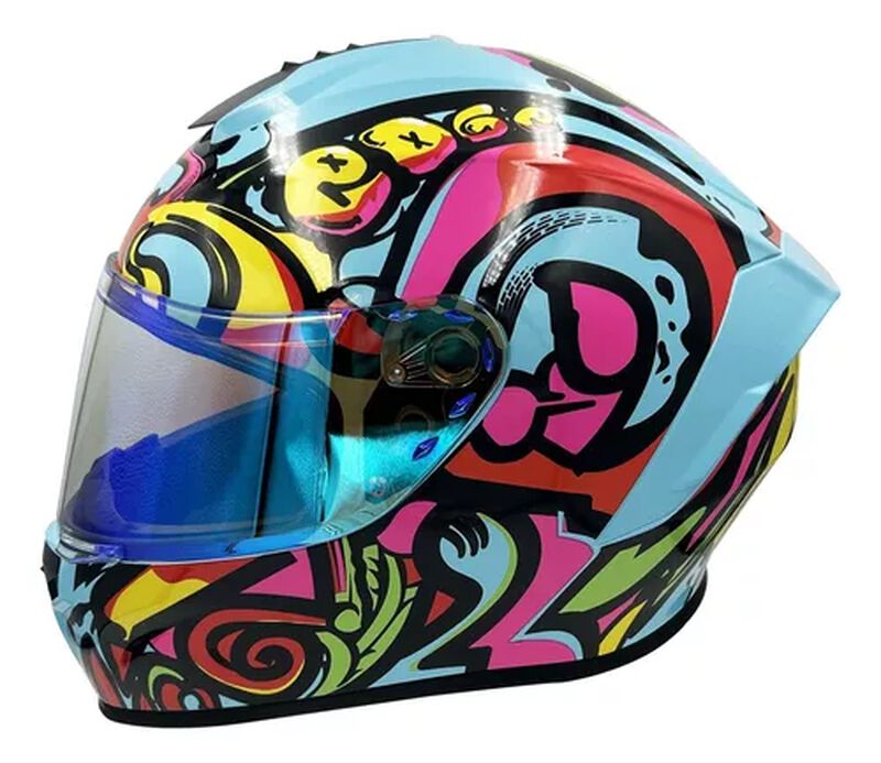 Casco Moto Integral Edge Frankie Graffiti Certi... image number null