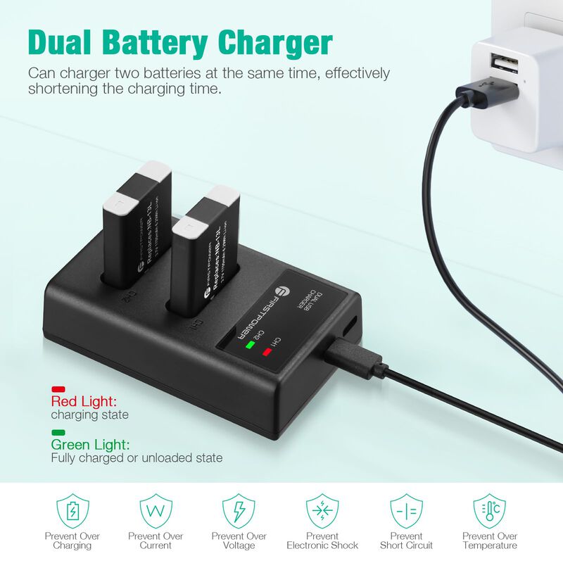 Bater&iacute;a Y Cargador Usb Dual Para Canon Powersho... image number null