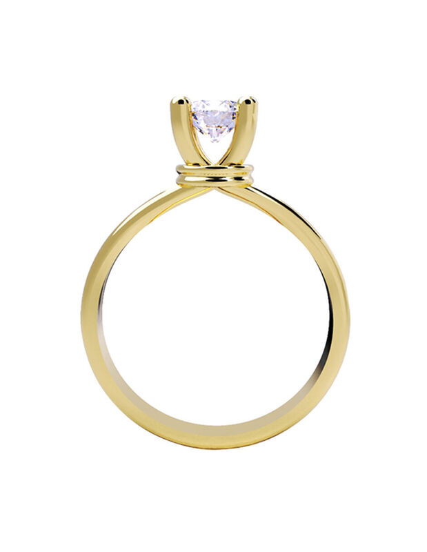 Anillo de Compromiso en Oro de 10K con Circonia... image number null