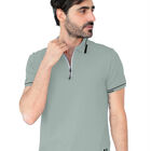 Playera Hombre Premium Cuello Con Cierre Verde Agua Roosevelt C372