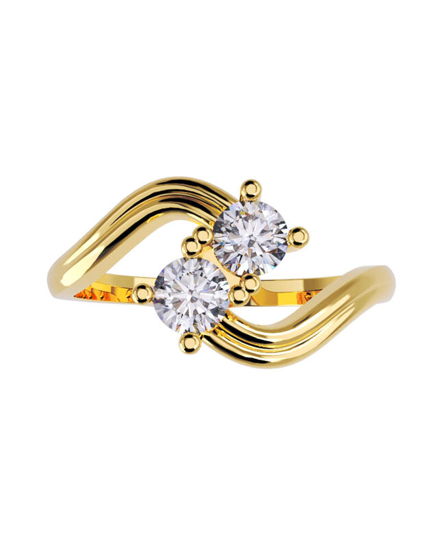 Anillo de Compromiso en Oro de 10K con Circonia... image number null