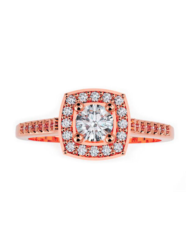 Anillo de Compromiso de 14K con Circonia Talla ... image number null