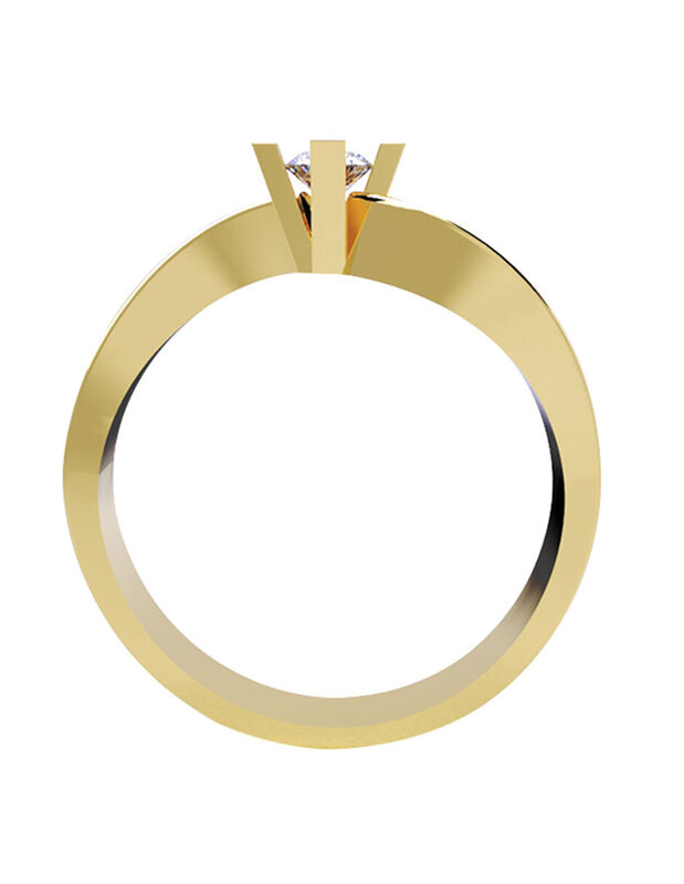 Anillo de Compromiso en Oro Amarillo 14K con Ci... image number null