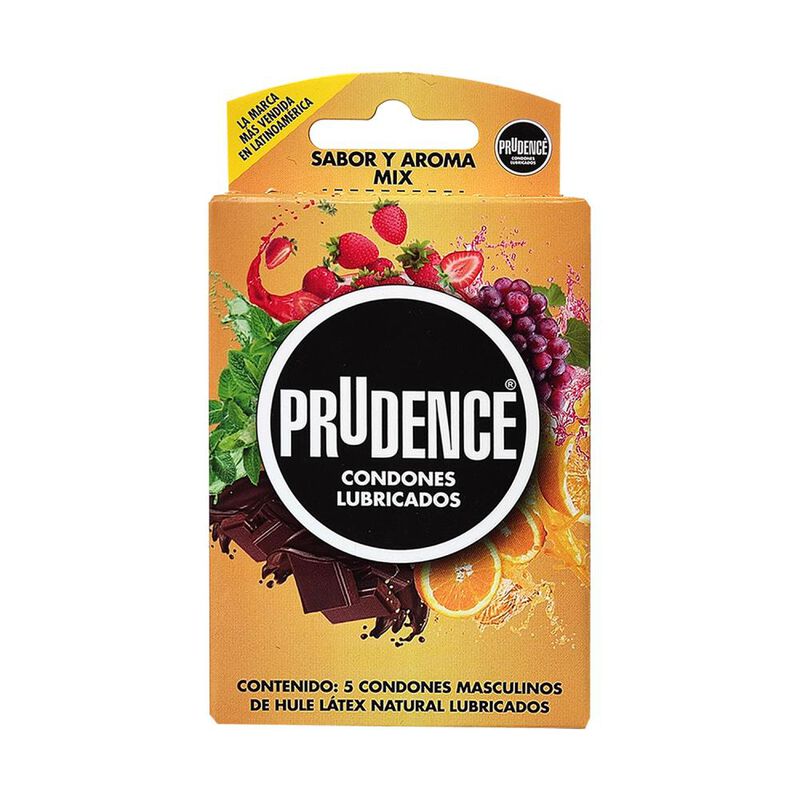 Condones Prudence Sabor Y Aroma Mix - 5pz image number null