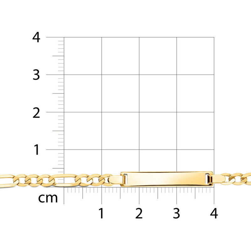 Esclava Oro Amarillo 10k 3x1 16.5 Cm Cl&aacute;sica Bi... image number null