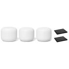 Enrutador Mesh Google Nest Wifi Ac2200 Con 2 Puntos, Paquete De 3 Unidades