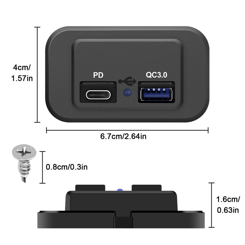 Salida Usb Linkstyle Rv De 12 V Con Puertos Usb... image number null