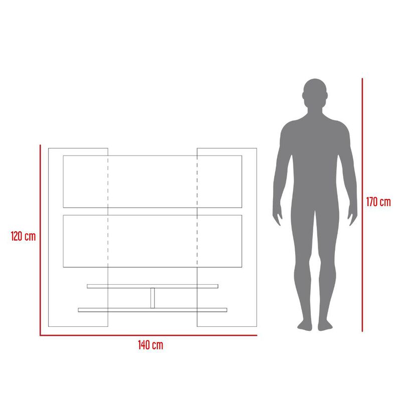 Panel De Tv Elton Wengue Virtual Muebles image number null