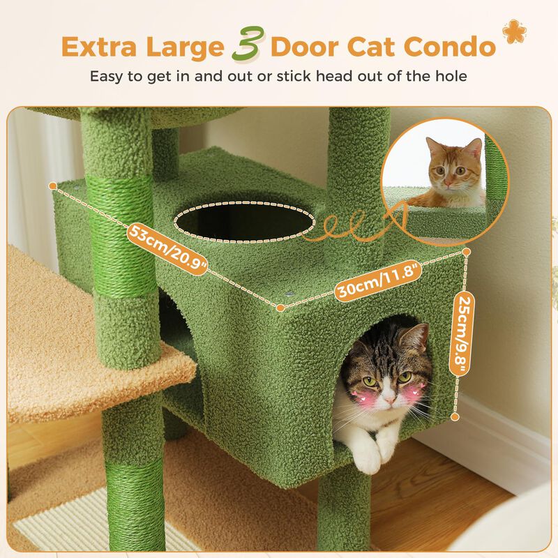 &Aacute;rbol Para Gatos Pawz Road 183 cm Con Hamaca Y ... image number null