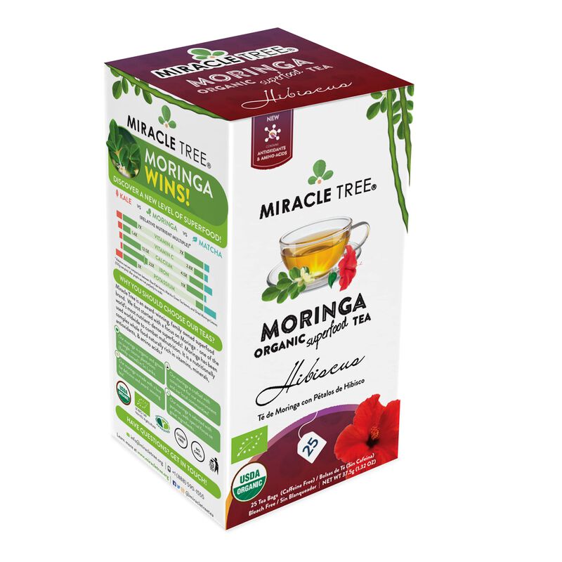 T&eacute; Miracle Tree De Moringa Y Hibisco &ndash; 25 Bolsa... image number null