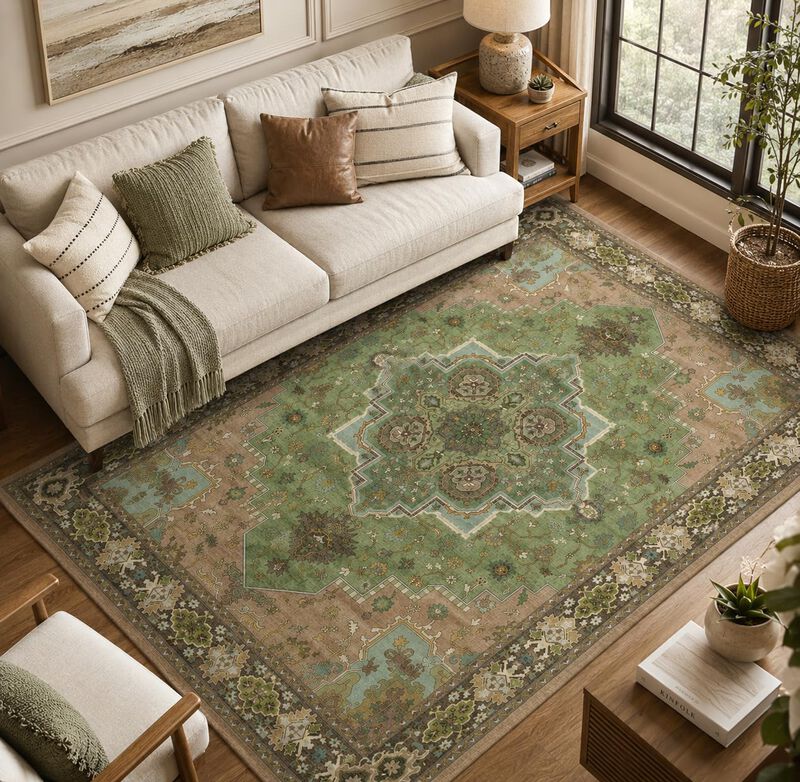 Alfombra Amada Homefurnishing 244x152 Cm Verde ... image number null