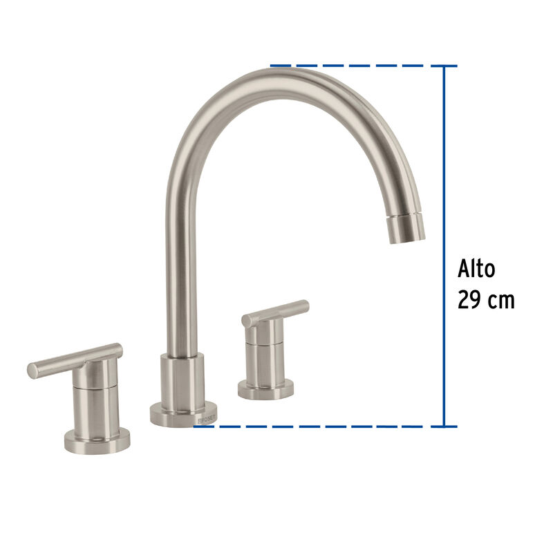 Mezcladora Sat&iacute;n Cuello Alto para Fregadero Fos... image number null