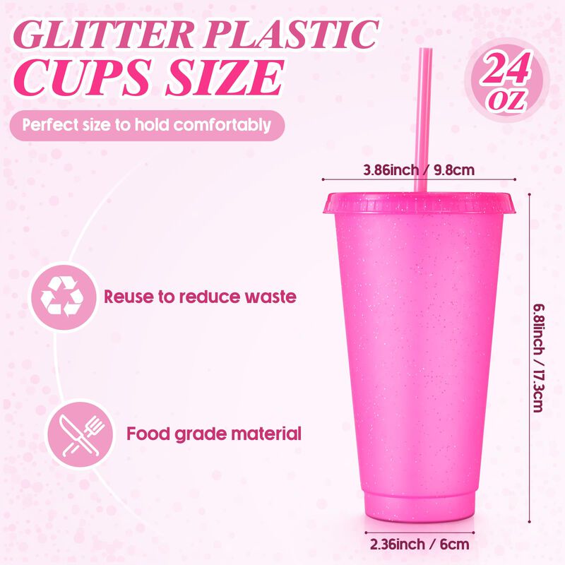 Vaso Reutilizable Suclain 710 ml Rojo Rosado, P... image number null
