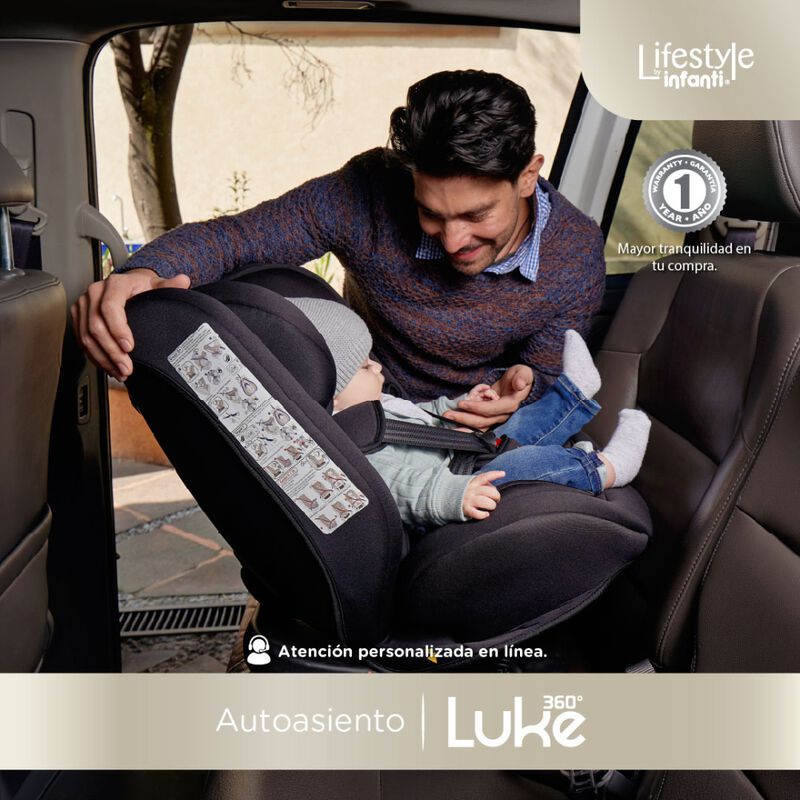 Autoasiento Evolutivo Luke Negro Con Sistema IS... image number null