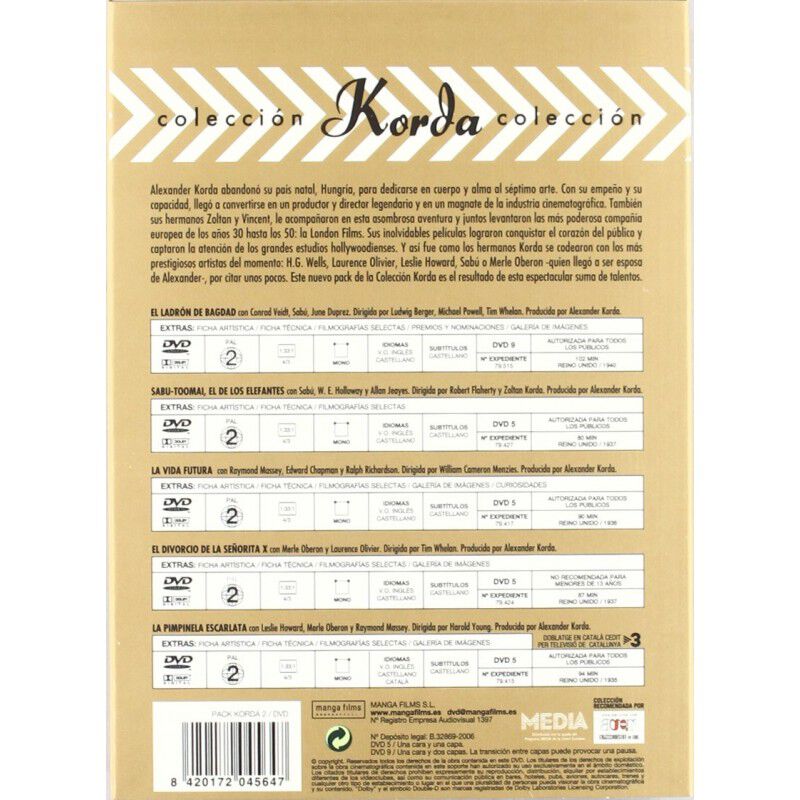 Paquete De La Colecci&oacute;n Korda Vol. 2 [dvd] image number null