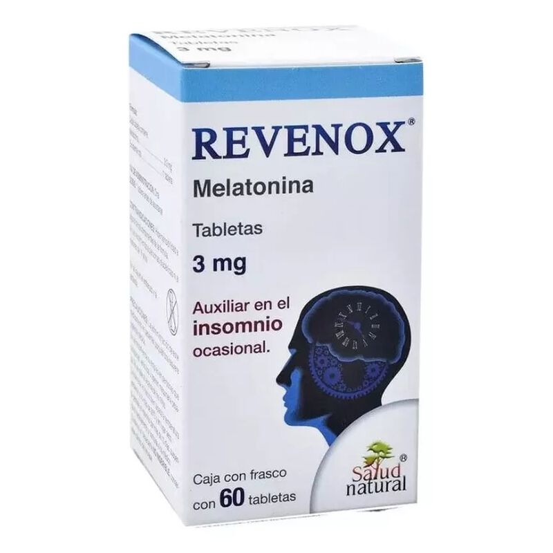 Revenox Melatonina 3 Mg 60 Tabs Auxiliar Insomn... image number null