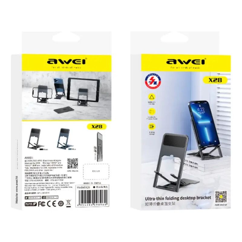 Awei X28 Soporte Plegable Ultra Fino image number null
