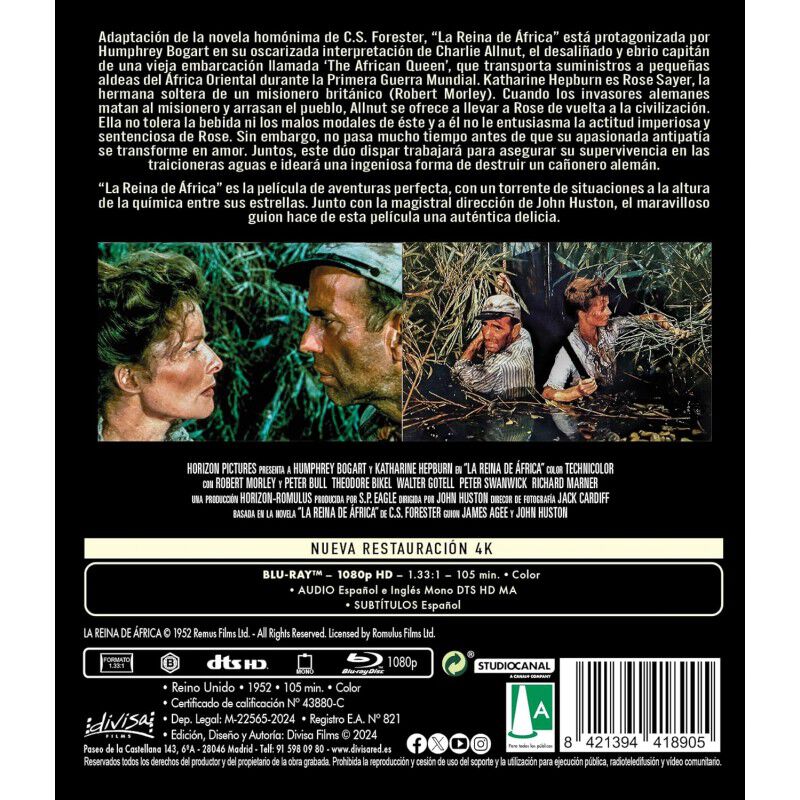 La reina de &Aacute;frica [Blu-ray] (1951) image number null