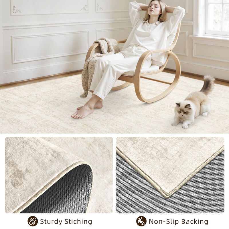 Alfombra Luxturiy 244 cm x 244 cm Beige Lavable... image number null
