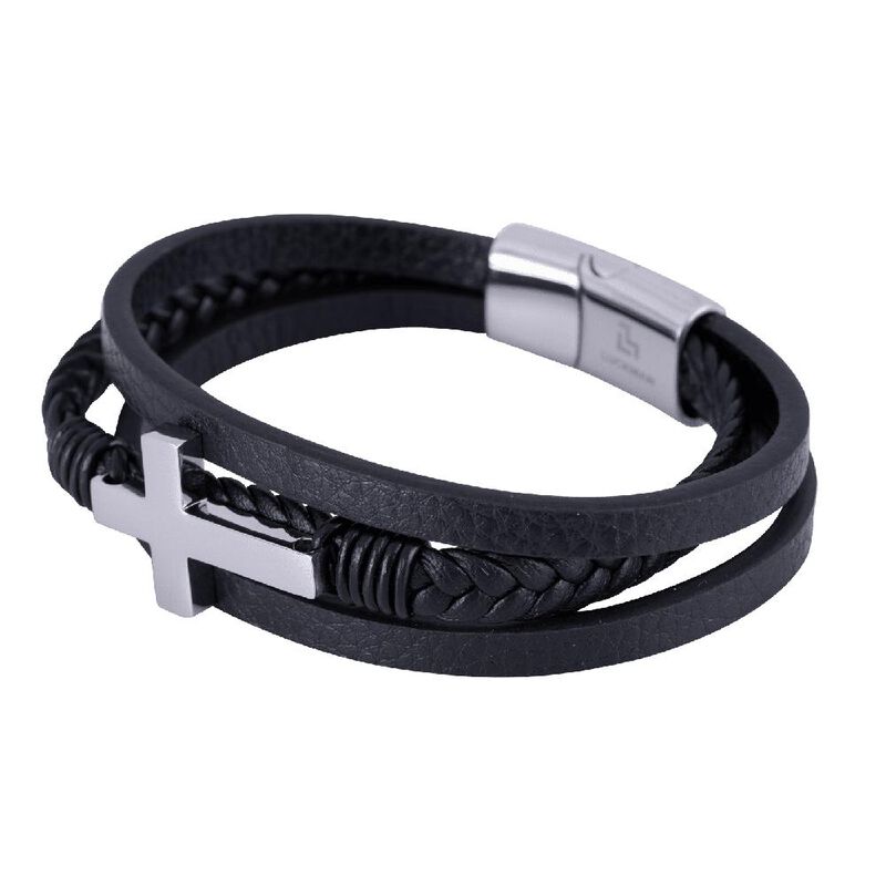 Pulseras Hombre, Brazalete Acero Inoxidable, Re... image number null