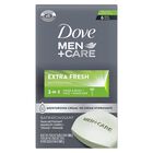 Dove jabón en barra 3en1 para cuerpo, cara y afeitado, Extra Fresh - 3.75oz (6 barras)