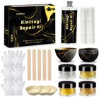 Kit De Reparaci&oacute;n Kintsugi Tjinhez Con Pegamento Dorado Y Plateado Apto Para Alimentos