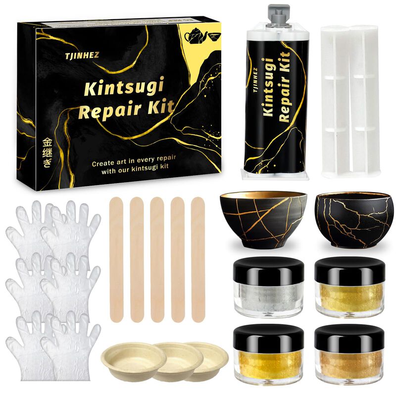 Kit De Reparaci&oacute;n Kintsugi Tjinhez Con Pegament... image number null