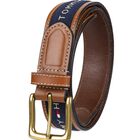 Cintur&oacute;n Tommy Hilfiger Con Cinta Incrustada Azul Marino Para Hombre, Talla 30