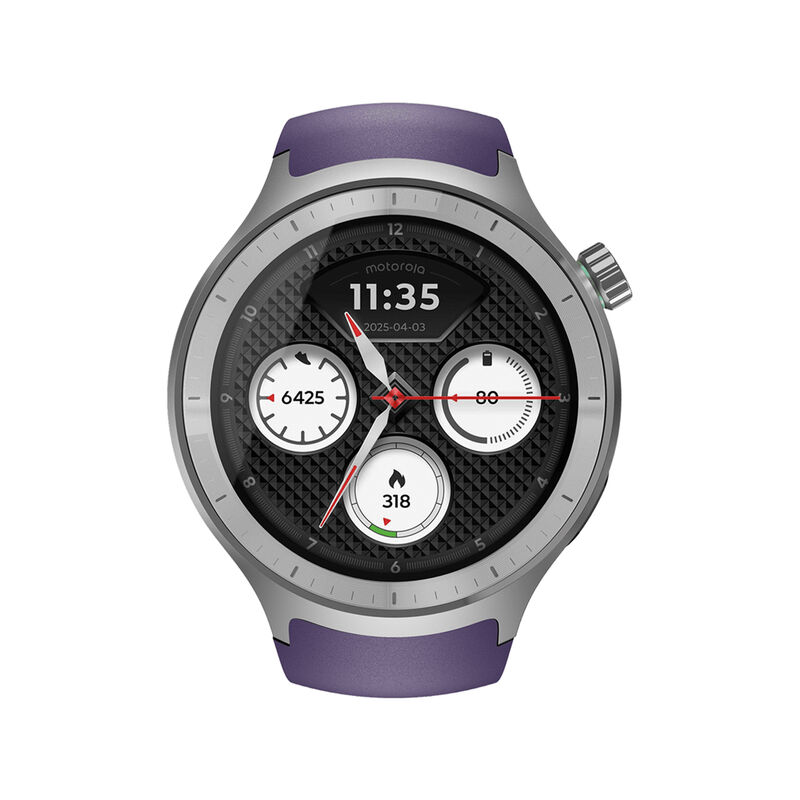 Motorola Moto Watch Matte Silver Parachute Purp... image number null