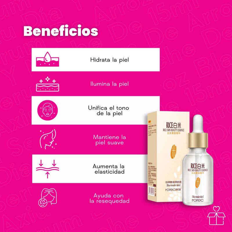 Set de 3 S&eacute;rums Arroz Rorec Original &Aacute;cido Hial... image number null