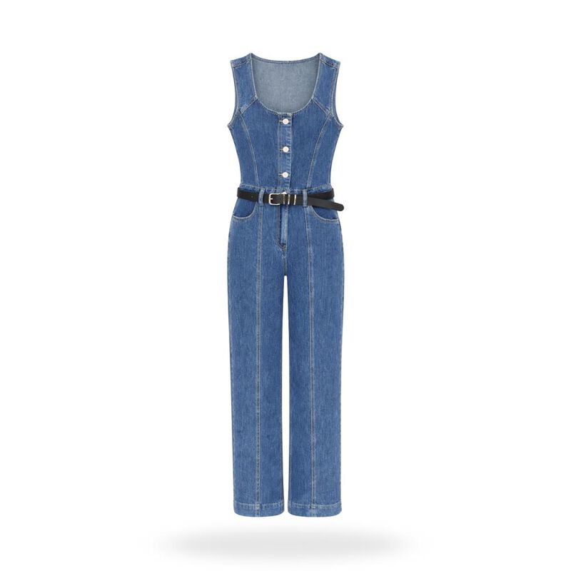 Jumpsuit Mezclilla Con Cintur&oacute;n image number null
