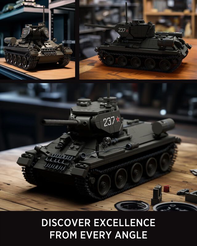 Set De Construcci&oacute;n Nifeliz T34/85 Tank Ww2 Mil... image number null