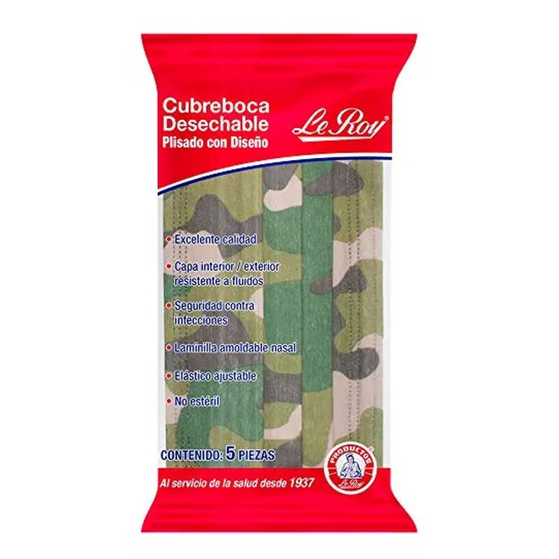 Leroy Cubrebocas Camuflaje Le Roy image number null
