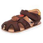 Yondeer Sandalia para bebé niño café amarillo