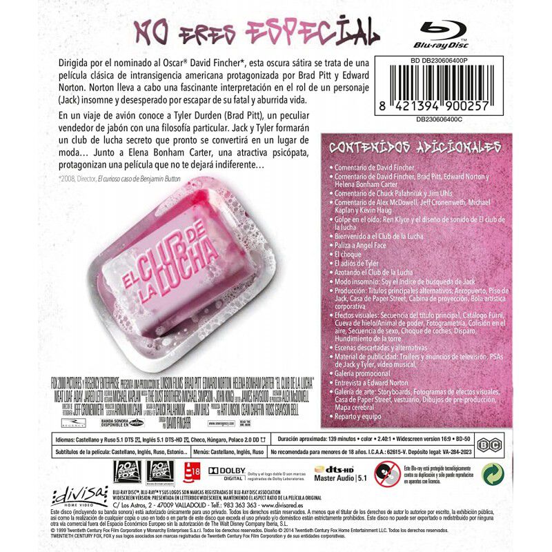 El Club de la Lucha (Fight Club) (Blu-ray) [Blu... image number null