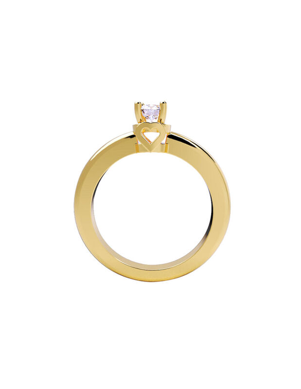 Anillo de Compromiso de 14K con Diamante de Lab... image number null